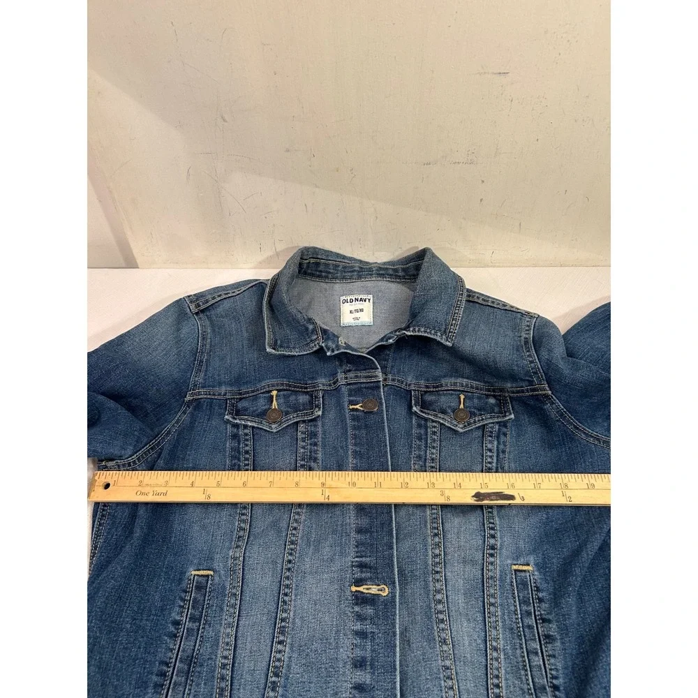 Old Navy Denim Jacket XL Blue Stretch Trucker Women